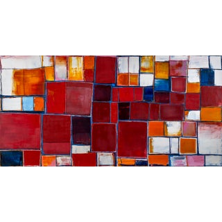 Structure 201- Oil on Canvas by Kymm Swank For Sale