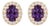 Purple Amethyst Stud Earrings | Oval Halo Solitaire Studs | February Birthstone Studs Classic Vintage Style Gift for Women - A Pair For Sale