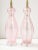 Pair of Large Pink Murano glass lamps with controlled bubbles. The lamps are mounted on thick lucite bases and have been...