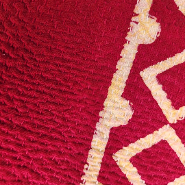 1930s Antique Micro Stitched Bangladesh Kantha Quilt For Sale - Image 5 of 6