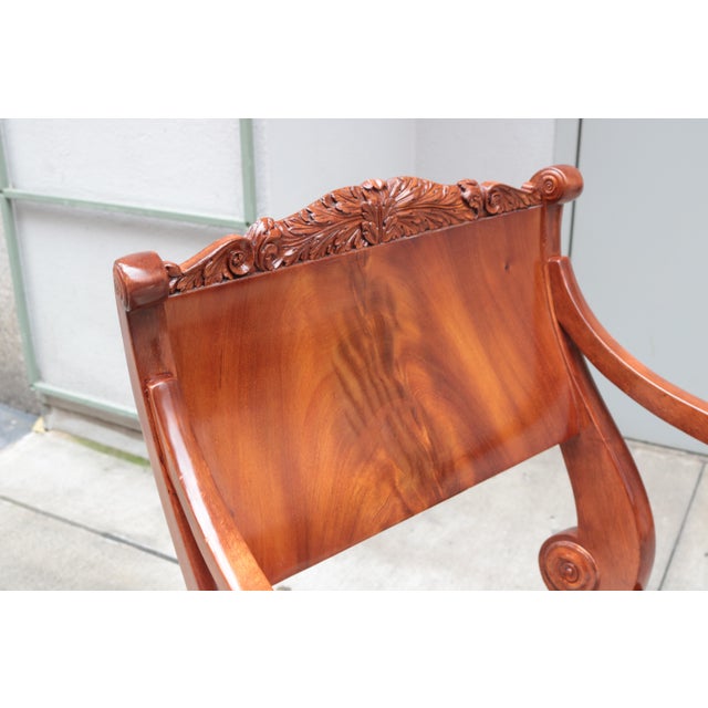 Early 19th Century Pair of Mahogany Empire Armchairs For Sale - Image 11 of 11