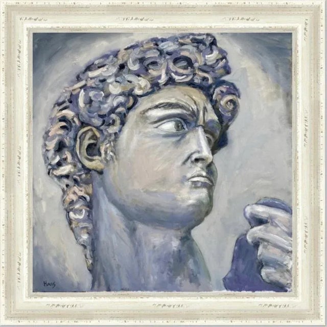 Modern Portraiture - David Portrait Oil on Canvas For Sale - Image 10 of 10