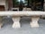 Authentic Hand Carved 3-Pedestal Limestone Garden Table From Provence, France For Sale - Image 14 of 18