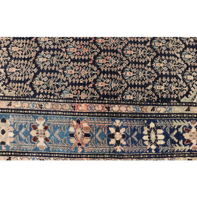 Antique Persian Sarouk Faraghan Rug With Midnight Field Design For Sale - Image 9 of 12