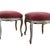 Pair of 19th Century French Provincial Mohair Footstools - Carved Serpentine Frames, Custom Finish and Dusty Rose Upholstery For Sale - Image 12 of 16