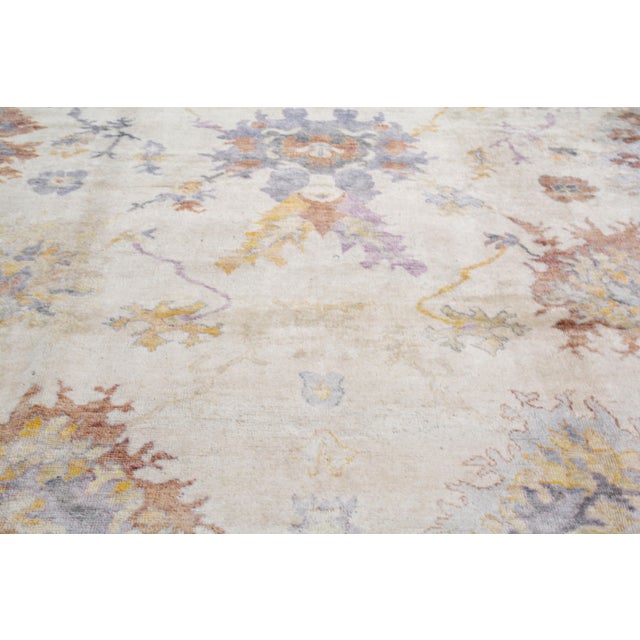 Contemporary Contemporary Oushak Hand Knotted Wool Rug,10'X13'6" For Sale - Image 3 of 6