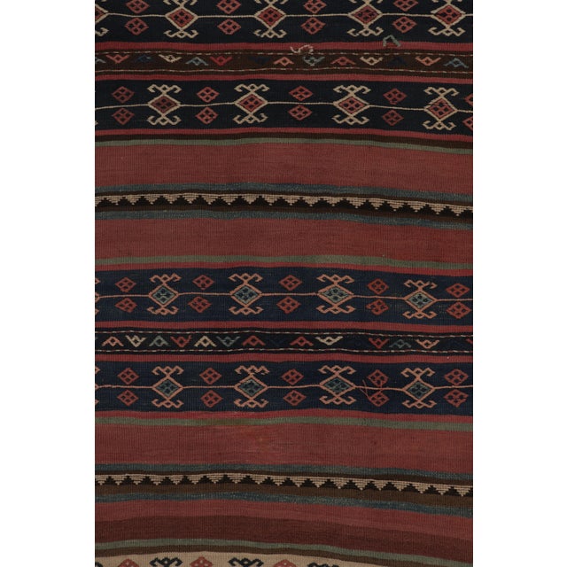 Vintage Persian Kilim, Tribal Runner Rug With Ram's Horn Motifs - Rug & Kilim For Sale In New York - Image 6 of 7