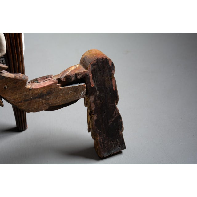 Antique Circa 18th-19th Century French Neoclassical Giltwood Frame Filigree Hand Carved Ribbon Mirror Frame For Sale - Image 14 of 15