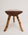 Mid-Century Rustic Wooden Stool with Bamboo Legs and Slab Top For Sale - Image 6 of 6