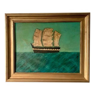 Contemporary Impressionist Style Seascape Painting on Canvas, Framed For Sale