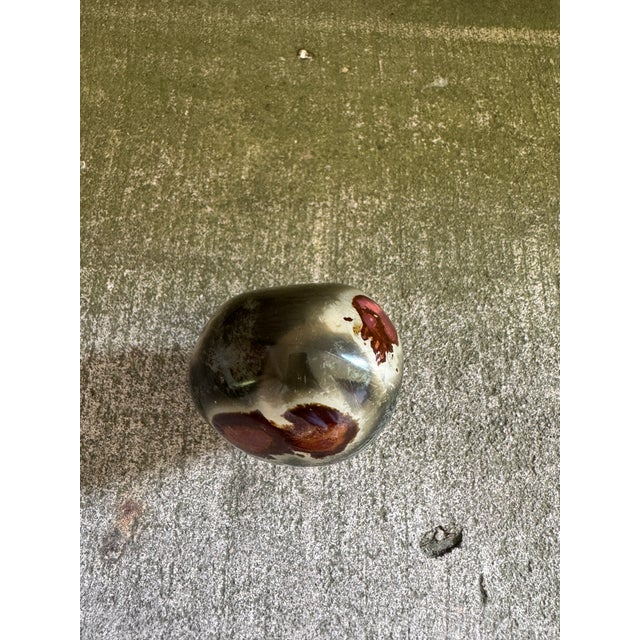 Dark Green Vintage Polished Stone Paperweight For Sale - Image 8 of 9