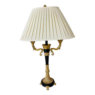 Vintage D’ore Bronze Empire Style Table Lamp For Sale