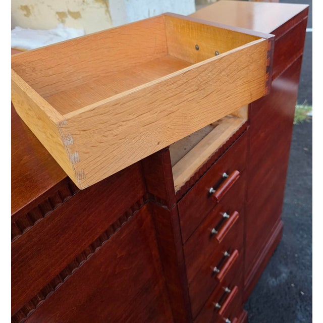 Brown Rare Kittinger Architectural Cherry Freestanding 18-Drawer Commode, Late 20th Century For Sale - Image 8 of 12