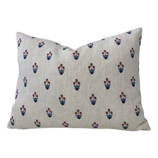 Moira Pillow Cover in Red/Blue, 14x20 Pillow For Sale