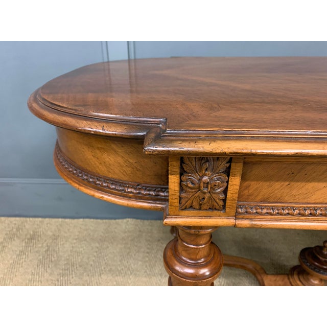 Late 19th Century Antique French Walnut Centre Table, 1890 For Sale - Image 5 of 14