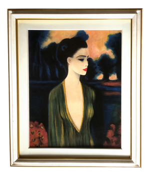 C. Janse, Art Deco Portrait of a Woman, 1920s-1940s, Gouache