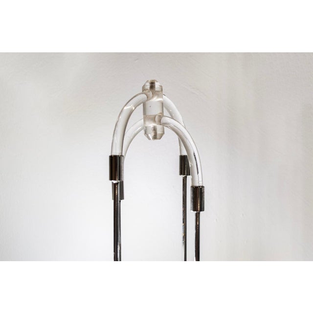 Vintage Italian Acrylic Glass Floor Lamp, 1980s For Sale - Image 6 of 6