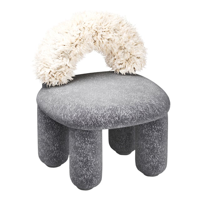 Chair Arcy Crop in Gray by Alter Ego Studio For Sale