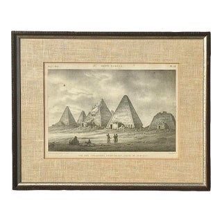 19th Century Mont-Barkal Etching From Voyage À Méroé by Frédéric Cailliaud, Framed For Sale