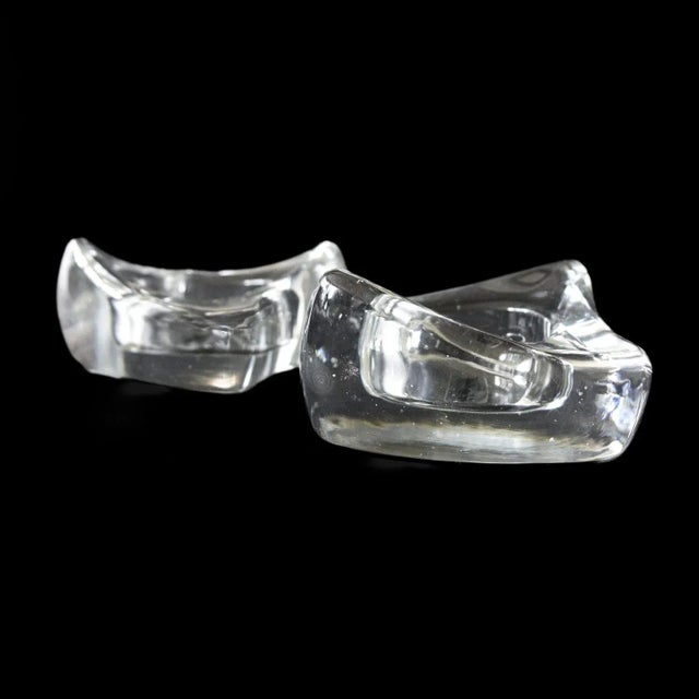 Vintage Crystal Tea Light Candleholders from Herstal, Denmark, 1970s, Set of 2 For Sale - Image 3 of 6