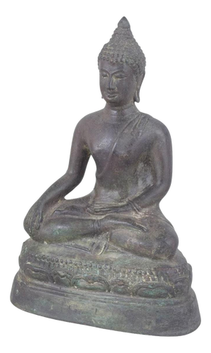 19th Century Seated Buddha Figure in Bronze with Classical Meditative Pose