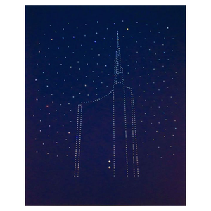 Del Buda, Beyond, Mixed Media and Swarovski Crystals on Canvas