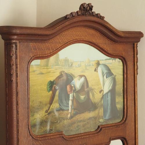 Vintage Wall Mirror with Decorative Peasant Motif, 1920s For Sale - Image 18 of 18