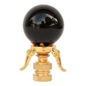 Crystal Ball Lamp Finial - Black