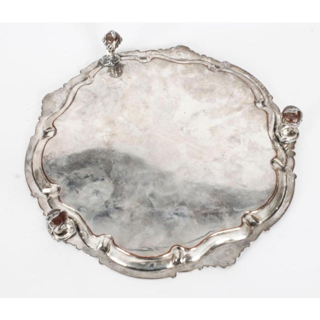 Antique George III Sheffield Silver-Plated Tray, 18th Century For Sale - Image 10 of 13