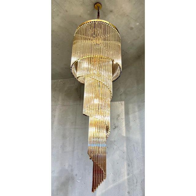Spiral Chandelier by Ernst Palme, 1960s For Sale - Image 4 of 9