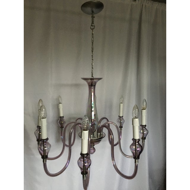 Glass Chandelier, 1970s For Sale - Image 11 of 18