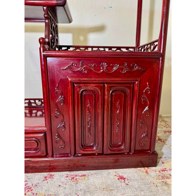 Chinese Chinoiserie Asymmetric Étagère Display Cabinet With Pagoda Top- Bogu Jia For Sale In San Francisco - Image 6 of 12