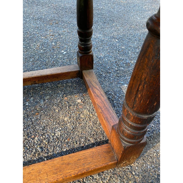 17th century oak refectory table. 3 Plank Top all held together with dowels. Table is solid as a rock! Beautiful signs of...