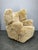 Art Deco Wingback Armchair in Honey Skandilock Sheepskin, 1930s For Sale - Image 4 of 11