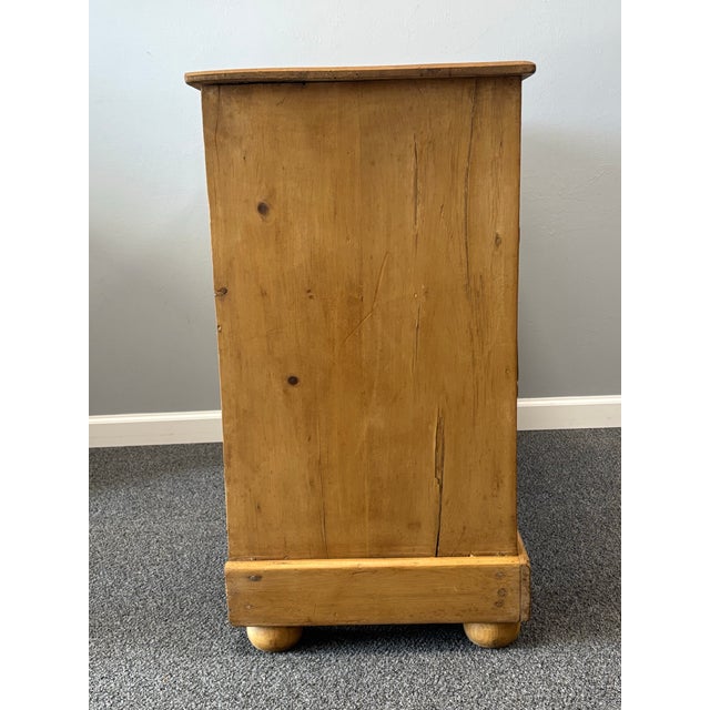 Brown Antique English Pine Chest of Drawers For Sale - Image 8 of 9