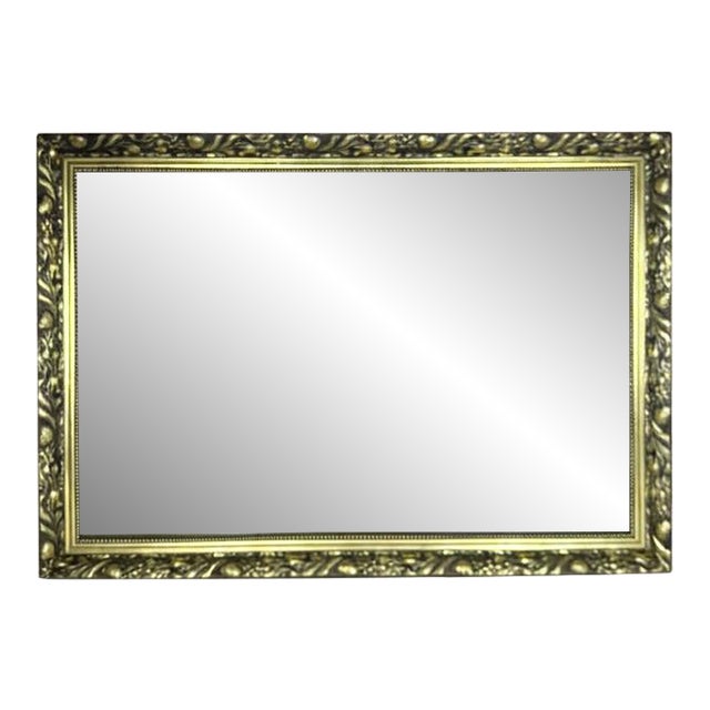 Vintage English Gilt Beveled Wall Mirror For Sale
