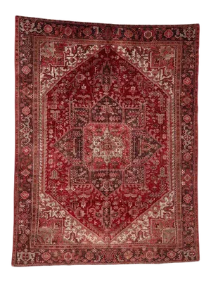 Vintage Persian Heriz Wool Rug