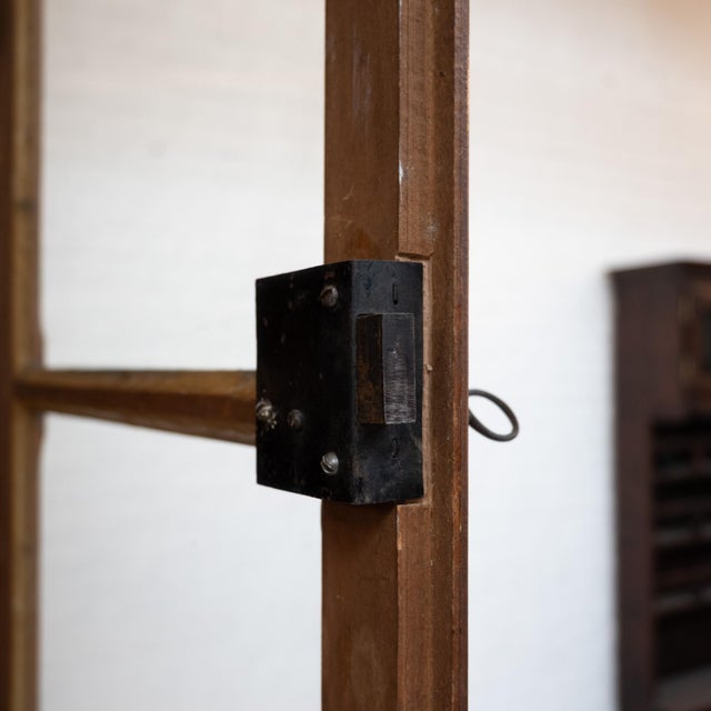 Large Two-Part Wooden Bookcase, 1920 For Sale - Image 6 of 11