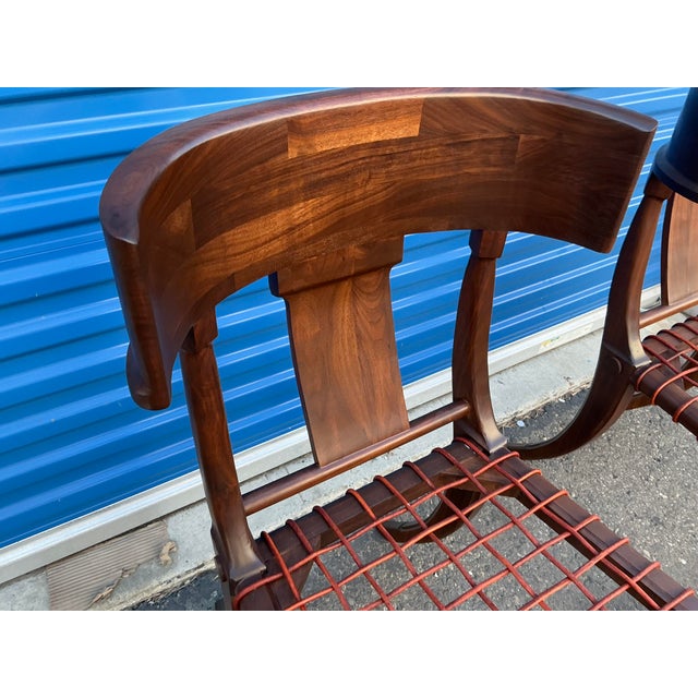 Vintage Klismos Walnut Chair For Sale - Image 10 of 11