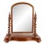 19th Century Antique Mahogany Barley Twist Tabletop Gentlemen’s Shaving / Vanity Mirror For Sale