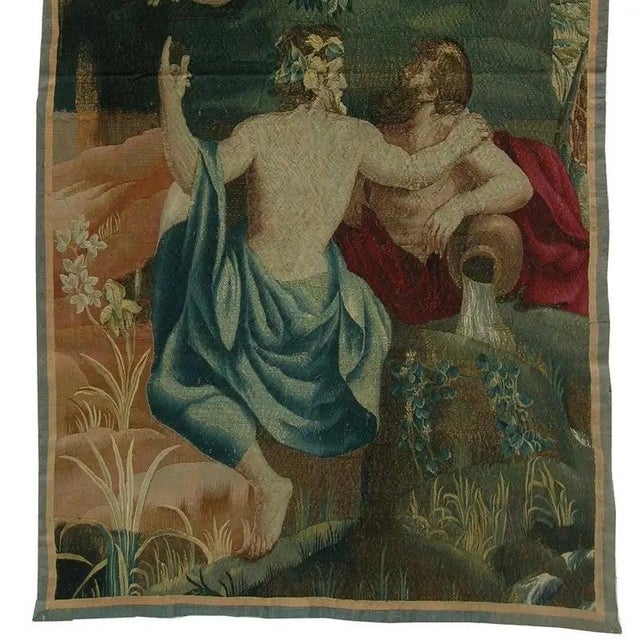 Tan 17th Century Antique Flemish Tapestry For Sale - Image 8 of 9
