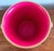 Hot Pink Tropical Themed Tole Cachepot/Champagne Bucket With Gold Accents and Handles For Sale In Savannah - Image 6 of 7