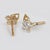 Art Deco 14k Yellow Gold Studs Natural Pave Diamond Earring Beautiful Studs, A Pair For Sale - Image 3 of 9