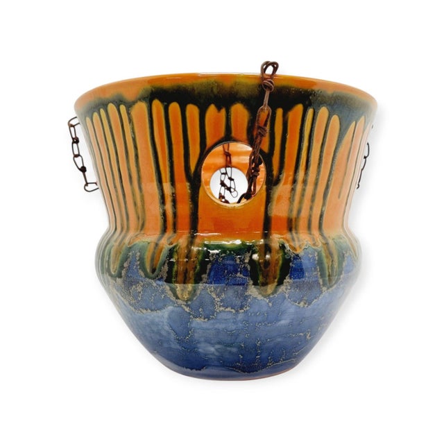 Vintage Studio Ceramic Hanging Planter, 1990s For Sale - Image 9 of 9