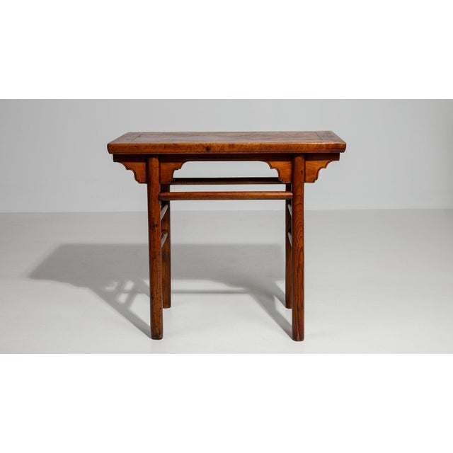 Wood 19th Century France Brown Wood Console Table For Sale - Image 7 of 10