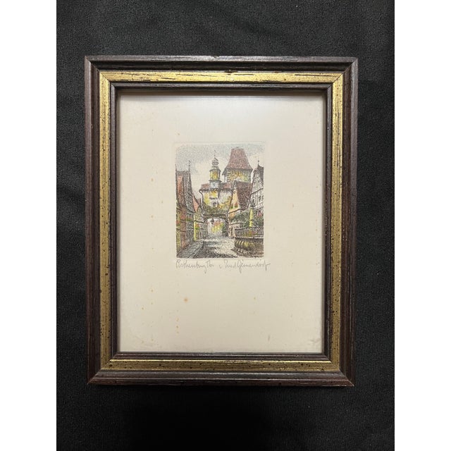 Original Etchings of Rothenburg Germany by Ernst Geissendörfer- Set of 2 For Sale - Image 9 of 11