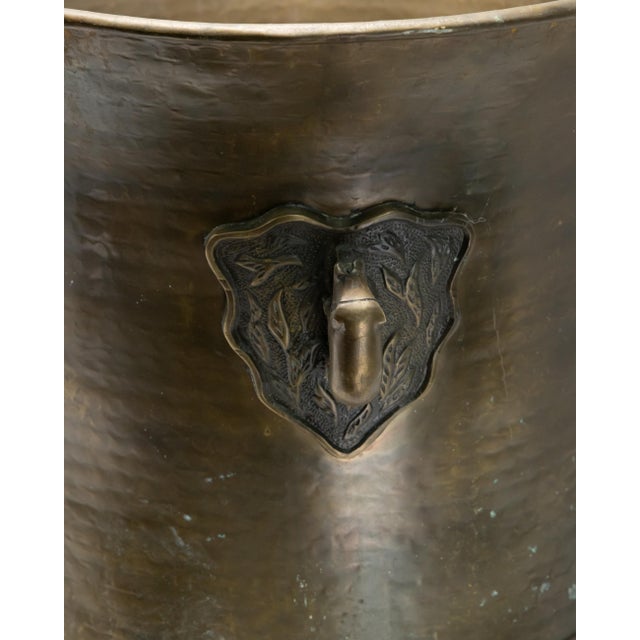 Early 20th Century Jardinière Hammered Brass For Sale In Nashville - Image 6 of 13