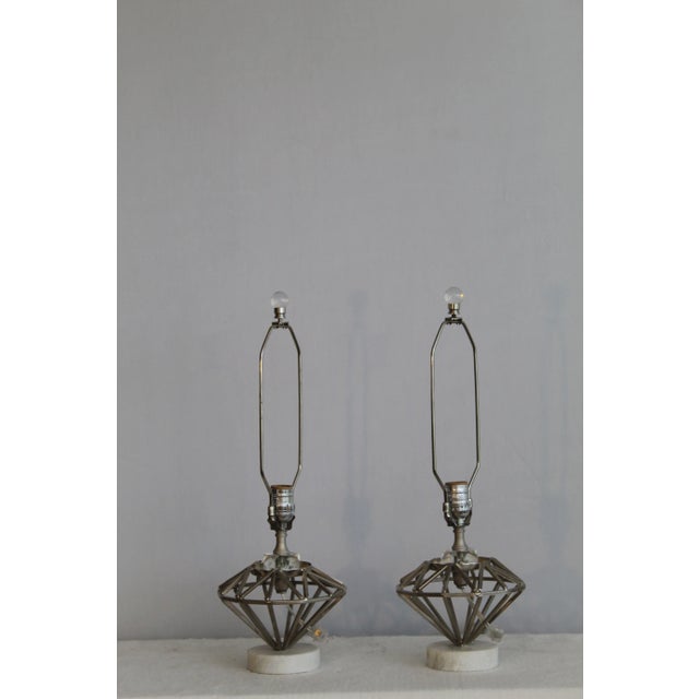 Platinum Mis 20th Century Laurel Lamp Influence. For Sale - Image 8 of 9