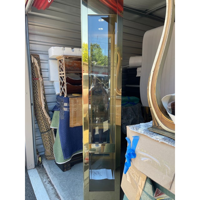 Mid-Century Modern Mid Century Attribution MasterCraft Brass Clad Vitrine #2 For Sale - Image 3 of 17