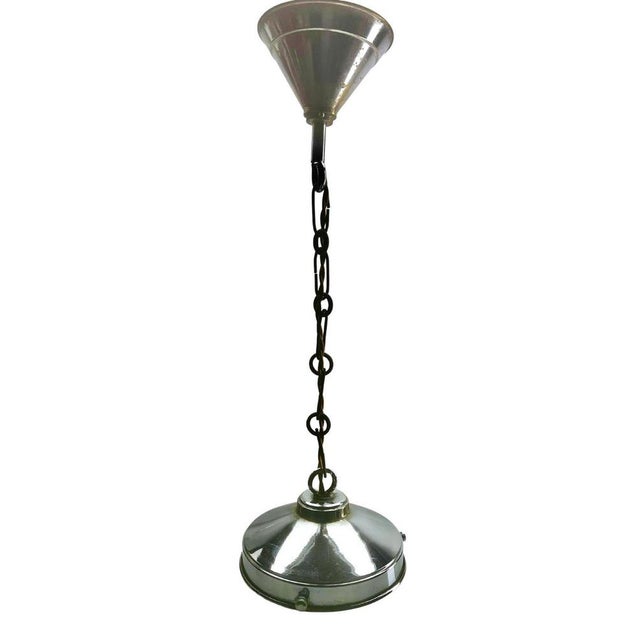 Pendant Lamp with Opaline Shade and Chrome Fittings from Phillips, 1930s For Sale - Image 9 of 14